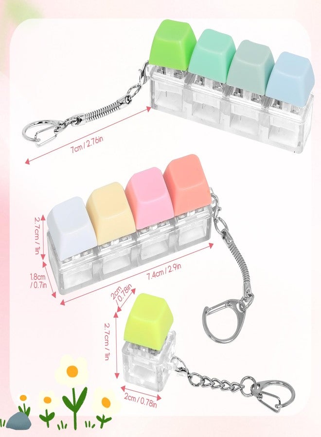 Lohoee Keyboard Fidget Toys Fidget Clicker Keyboard Button Fidget Keychain Decompression Toys for Stress Relief Office Pass the Time or Gift - Image 2